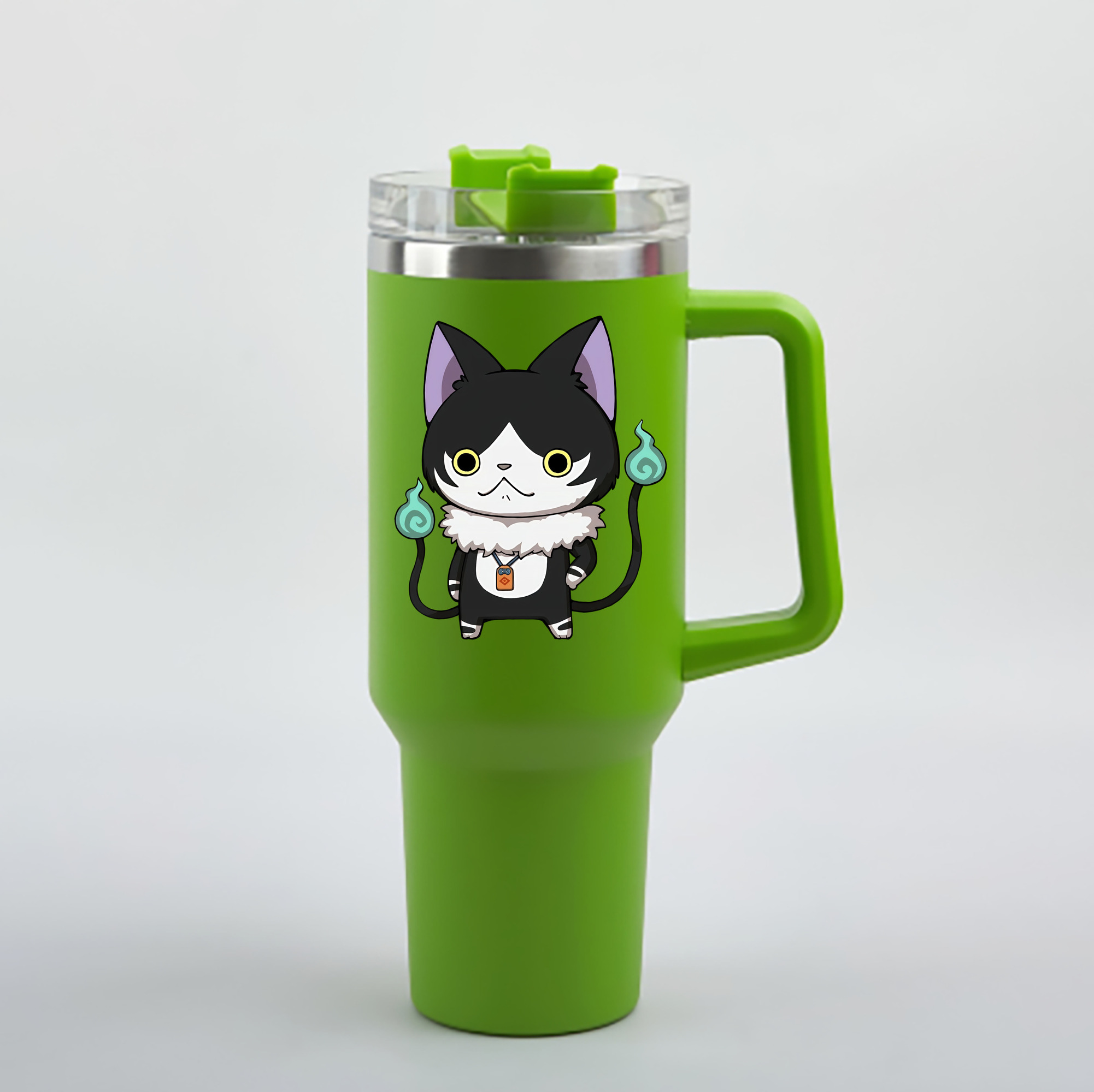 （画像用） 妖怪ウォッチ Yo-kai Watch 1200mL車用タンブラー - クリスタルステッカー（プラスチックストロー付き）
